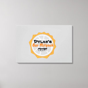 Toile Basketball Bar Mitzvah Connexion Carte Mémoire