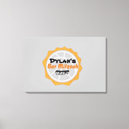 Toile Basketball Bar Mitzvah Connexion Carte Mémoire (Recto)