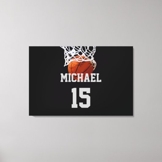 Toile Basketball Votre Nom (Recto)