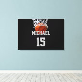 Toile Basketball Votre Nom (Insitu (Plancher de Bois))