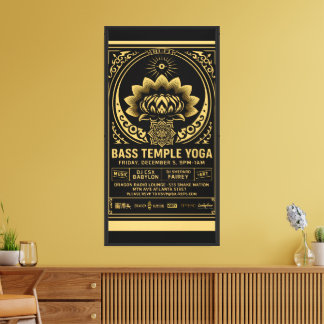 Toile Bass Temple Yoga Event Poster