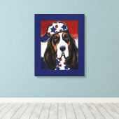 Toile Basset Hound (Insitu (Plancher de Bois))
