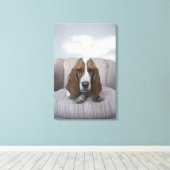 Toile Basset Hound (Insitu (Plancher de Bois))