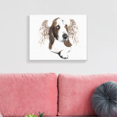 Toile Basset Hound Angel (Insitu(Salon))