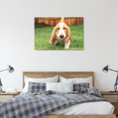 Toile Basset Hound chiot marchant (Insitu(Chambre))