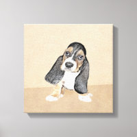 Basset Hound Peinture Chiot - Art Chien original