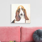 Toile Basset Hound Peinture - Cute Original Chien Art (Insitu(Salon))