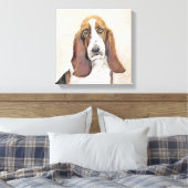 Toile Basset Hound Peinture - Cute Original Chien Art (Insitu(Chambre))