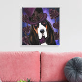 Toile Basset Hound STEAMPUNK (Insitu(Salon))