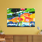 Toile Bassin à poissons rouges (Insitu(Salon))
