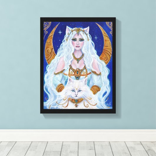 Toile Bastet Art de la déesse égyptienne par Renee Lavoi (Insitu (Plancher de Bois))