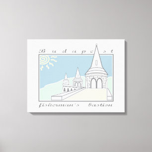 Toile Bastion des Pêcheurs, Budapest, Hongrie, Magyar