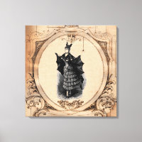 Bat fille victorienne vintage Bat Lady Wall Art
