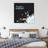 Toile BAT MITZVAH de la barre d'étoiles BLUE SPLATTER Co (Insitu(Chambre))