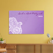 Toile Bat mitzvah Hemsa Canvas Connexion Carte-violet (Insitu(Salon))