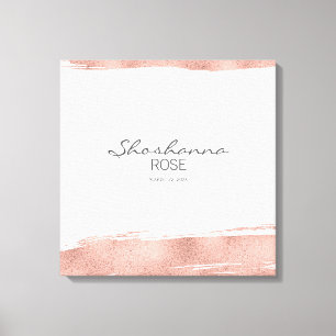 Toile Bat mitzvah rose Gold Brushstroke Connexion Bureau