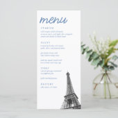 Toile Bat mitzvah Tour Eiffel Elégant Menu (Debout devant)