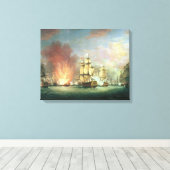 Toile Bataille au clair de lune : bataille au large du c (Insitu (Plancher de Bois))