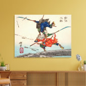 Toile Bataille au pont Uji | Tsukioka Yoshitoshi | (Insitu(Salon))