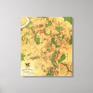 Toile Bataille d'Antietam - carte panoramique 3 de
