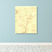 Toile Bataille d'Antietam - Guerre civile Carte panorami (Insitu (Plancher de Bois))