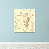 Toile Bataille d'Antietam - Guerre civile Carte panorami (Insitu (Plancher de Bois))