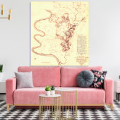 Toile Bataille d'Antietam - Guerre civile Carte panorami (Insitu(Salon))