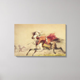 Toile Bataille De Blue Water Creek Par Alfred Jacob Mill