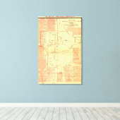 Toile Bataille de Chickamauga - Carte panoramique de la (Insitu (Plancher de Bois))