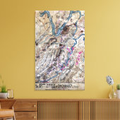 Toile Bataille de Chickamauga - Carte panoramique de la  (Insitu(Salon))