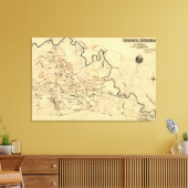 Toile Bataille de Chickamauga - Guerre civile Carte pano (Insitu(Salon))