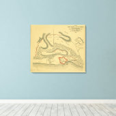 Toile Bataille de Fort Henry - Guerre civile Carte panor (Insitu (Plancher de Bois))