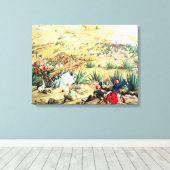 Toile Bataille de Puebla, le 5 mai 1862 (Insitu (Plancher de Bois))