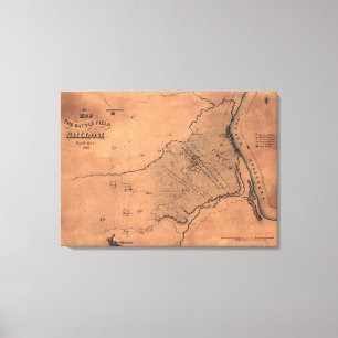 Toile Bataille de Shiloh - carte panoramique de guerre
