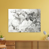 Toile Bataille entre un cavalier et un dragon, c.1482 (Insitu(Salon))