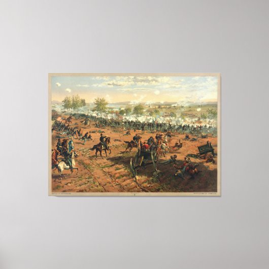 Toile Bataille Gettysburg Hancock à Gettysbug Thulstrup (Recto)