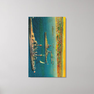 Toile Bataillons américains ancrés à Long Beach