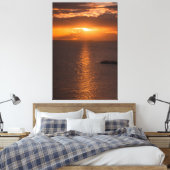 Toile Bateau À Réservoir Au Coucher Du Soleil Dans L'Océ (Insitu(Chambre))