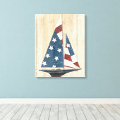Toile Bateau À Voile Avec Drapeau Américain (Insitu (Plancher de Bois))