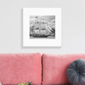 Toile Bateau à voile blanc et noir goélette  (Insitu(Salon))