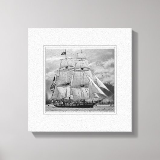 Toile Bateau à voile noir blanc (Recto)