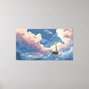 Toile Bateau à voile surréaliste dans le ciel Rêve de co