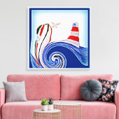 Toile Bateau Abstrait sur les mers tempétueuses Nautique (Insitu(Salon))