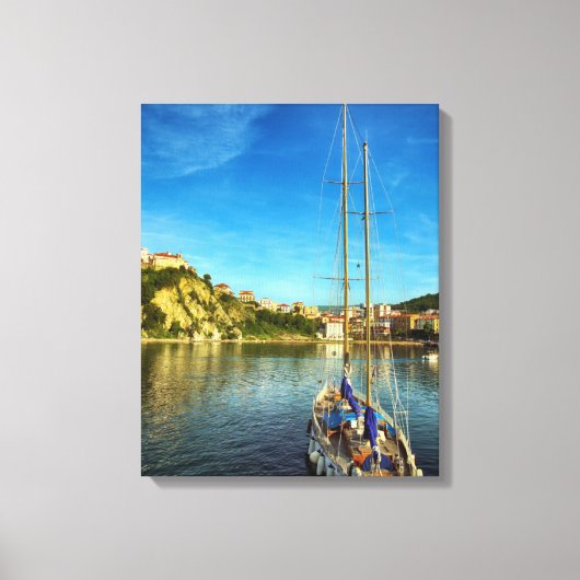Toile Bateau approchant le rivage | Agropoli (Recto)