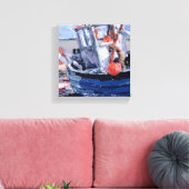 Toile Bateau avec Bouée Rouge (Insitu(Salon))