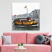 Toile Bateau chinois Victoria Harbour Hong Kong (Insitu(Salon))