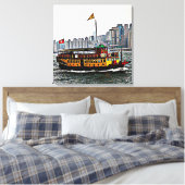 Toile Bateau chinois Victoria Harbour Hong Kong (Insitu(Chambre))