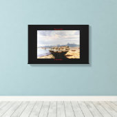 Toile Bateau dans la plage (Insitu (Plancher de Bois))