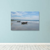 Toile Bateau de pêche à la plage (Insitu (Plancher de Bois))