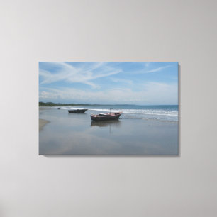 Toile Bateau de pêche à la plage